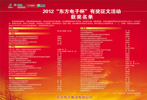 2012年“jiuyou.com电子杯”有奖征文获奖名单
